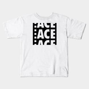 ACE Logo Classic Black (Large Print) Kids T-Shirt